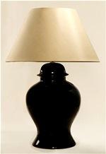 ALEXANDERS 35/43 CM BLACK BALUSTRE LAMP